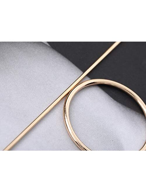 Artio Minimalist gold hair accessories brass hair clip for women and girls (Gold)