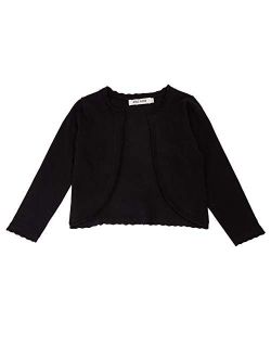Girls Knit Long Sleeve Open Front Bolero Shrugs for 6-12Years