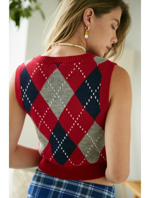 Urban outfitters UO Argyle Sweater Vest