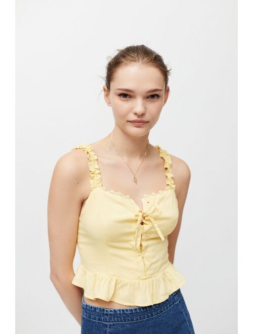 Urban outfitters UO Goodie Lace-Up Bustier Top