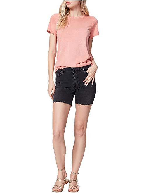 PAIGE Sarah Longline Shorts w/ Exposed Buttons in Night Time