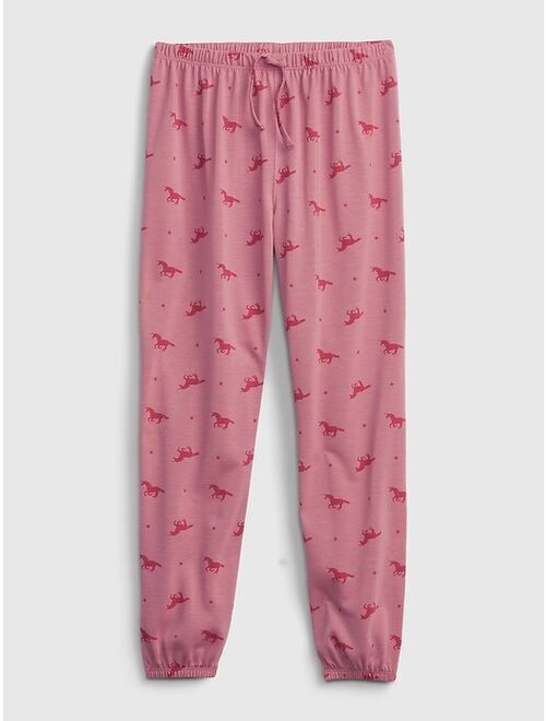 GAP Kids 100% Recycled Polyester Print Joggers