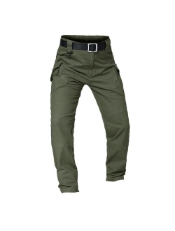 New Mens Tactical Cargo Pants Multiple Pocket Elasticity Military Urban Commuter Raining Trousers Slim Fat  S-5XL Over Size