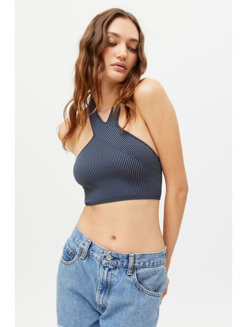 Out From Under Harmony Engineered Rib Halter Bra Top