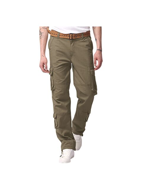 Men's Loose Casual Pants Multi-pocket Straight Solid Color Outdoor Overalls Trousers sweatpants pantalones hombre ropa Harajuku