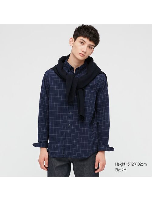 Uniqlo MEN FLANNEL CHECKED LONG-SLEEVE SHIRT