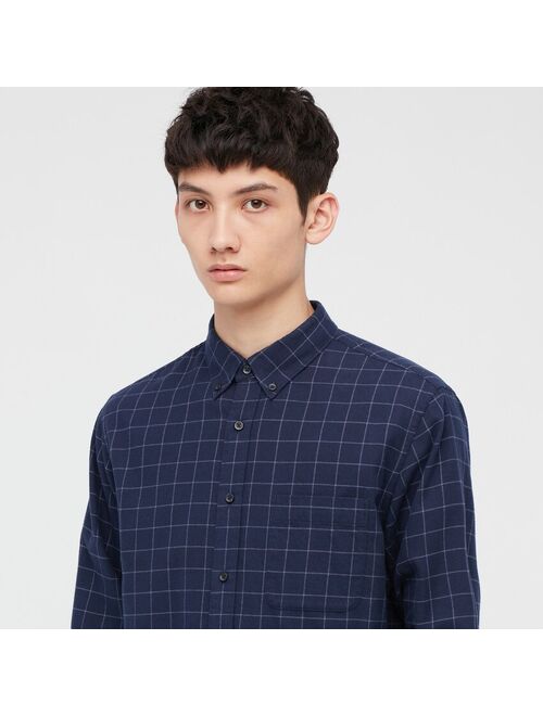 Uniqlo MEN FLANNEL CHECKED LONG-SLEEVE SHIRT