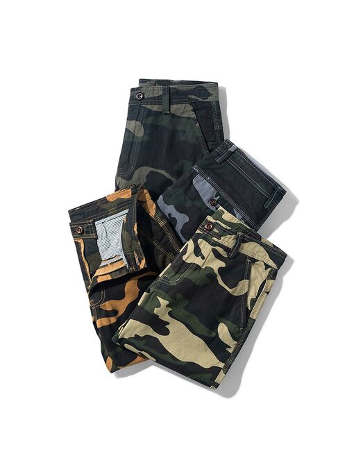Camouflage Camo Cargo Shorts Men 2020 New Mens Casual Shorts Male Loose Work Shorts Man Military Short Pants Plus Size 28-38