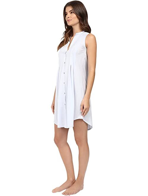 Hanro Cotton Deluxe Button Front Tank Nightgown