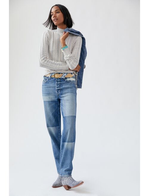 AMO Harlow Patchwork Straight Jeans