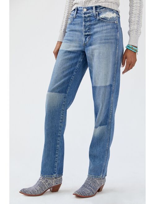 AMO Harlow Patchwork Straight Jeans