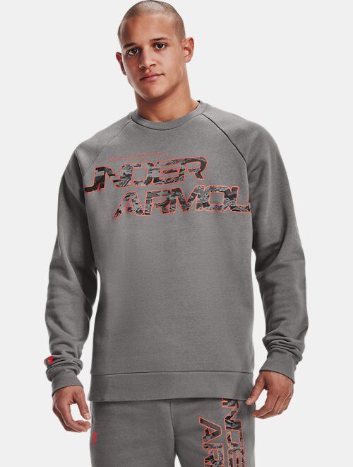 Under Armour Men's UA Rival Fleece Camo Script Crew