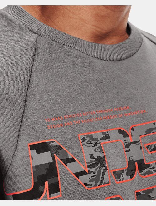 Under Armour Men's UA Rival Fleece Camo Script Crew