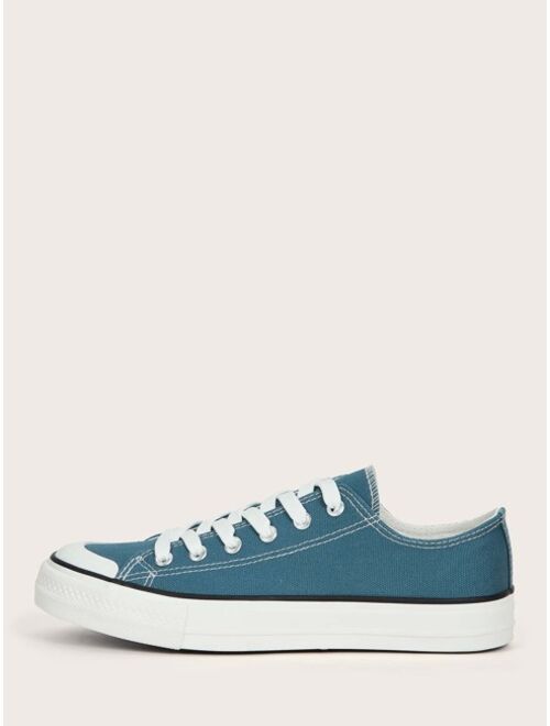 Shein Lace Up Front Canvas Shoes
