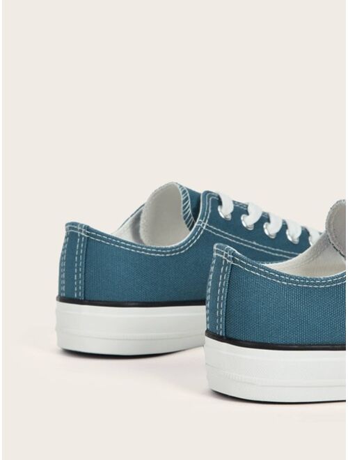 Shein Lace Up Front Canvas Shoes