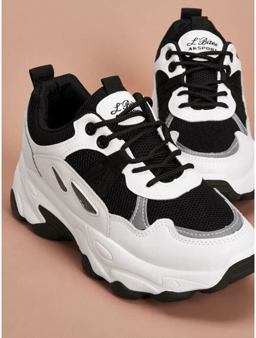 Shein Lace-up Front Chunky Sneakers