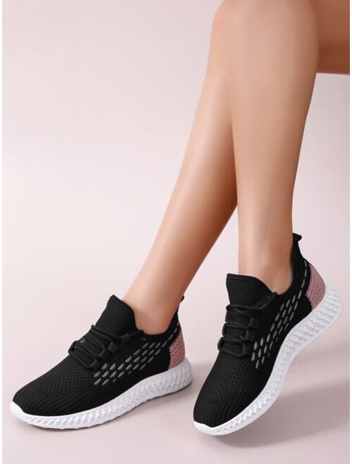 Shein Two Tone Lace-Up Front Running Shoes