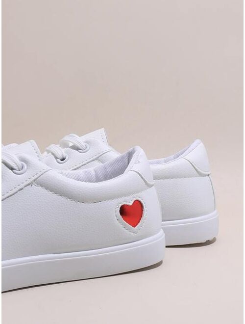 Shein Heart Pattern Skate Shoes