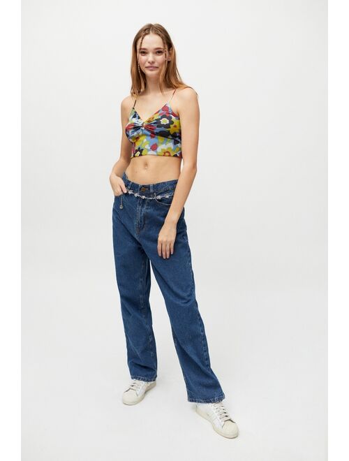 Urban Renewal Remnants O-Ring Floral Mesh Tank Top