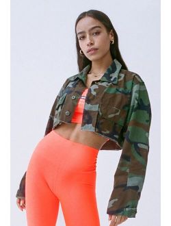 Recycled Cropped Camo Jacket