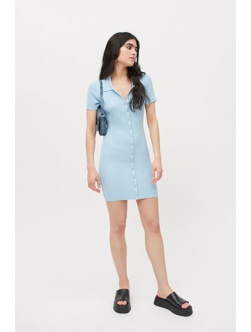 Urban outfitters UO Dale Ribbed Bodycon Polo Dress