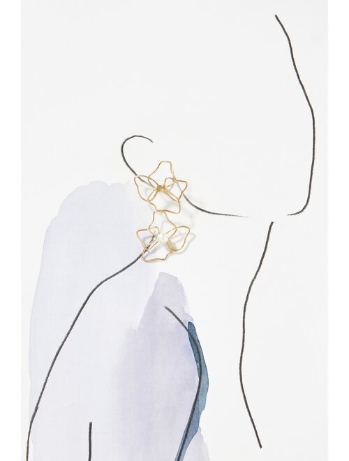Anita Berisha Pearl Flower Drop Earrings