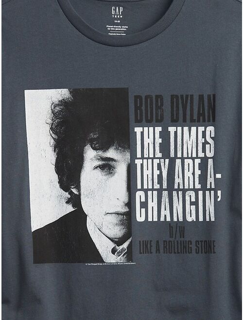 GAP Teen | Bob Dylan 100% Organic Cotton Graphic T-Shirt