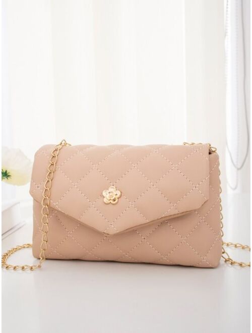 Shein Geometric Quilted Chain Crossbody Bag