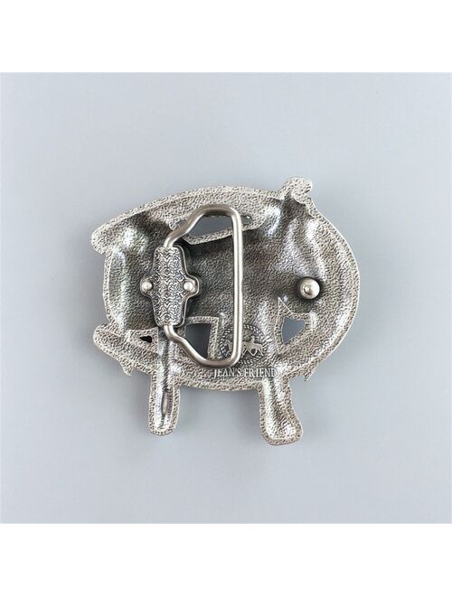 New Vintage Style Silver Plated Rodeo Saddle Western Belt Buckle BUCKLE-WT140SL also Stock in US