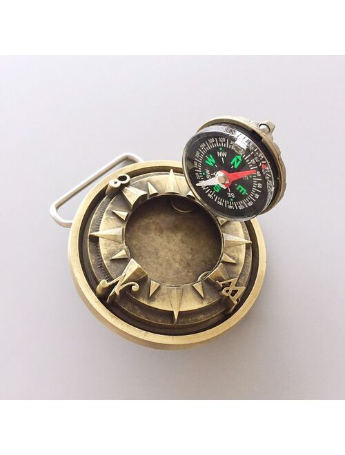 Retail Belt Buckle (Bronze 3D Compass) Factory Direct Fast Delivery Free Shipping BUCKLE-3D25AB also Stock in US
