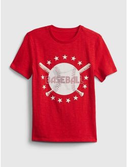 Kids 3D Baseball Graphic T-Shirt