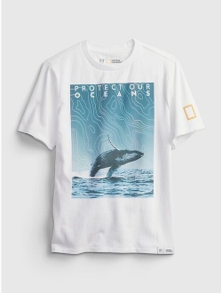 GapKids | National Geographic 100% Organic Cotton Interactive Ocean Conservation T-Shirt