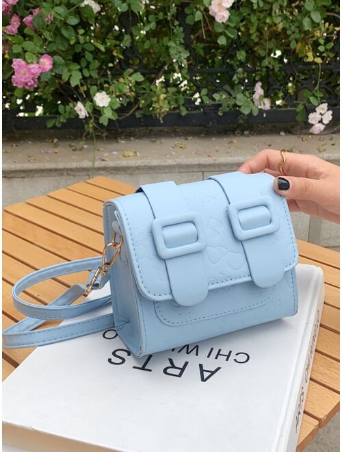 Shein Mini Cartoon Embossed Flap Crossbody Bag
