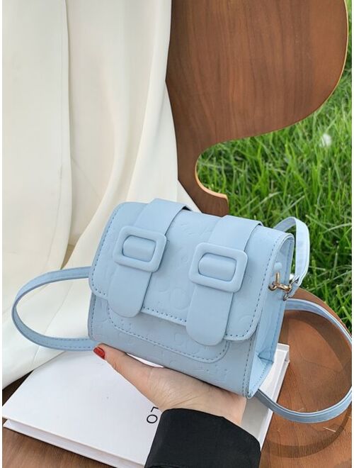 Shein Mini Cartoon Embossed Flap Crossbody Bag