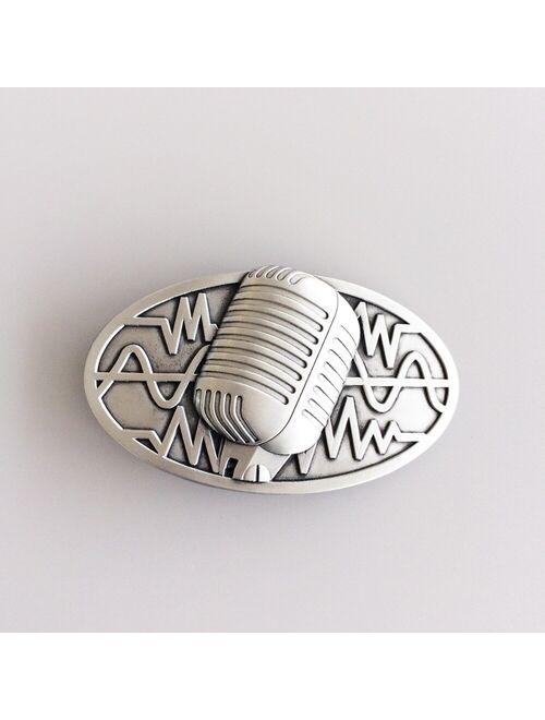 Retail Distribute  Original Microphone Music  Belt Buckle BUCKLE-MU072AS  Free Shipping also Stock in US