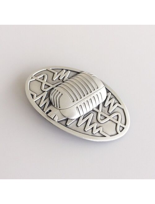 Retail Distribute  Original Microphone Music  Belt Buckle BUCKLE-MU072AS  Free Shipping also Stock in US