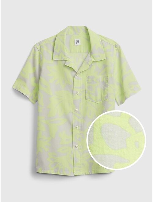 GAP Kids Camouflage Print Short Sleeve Shirt
