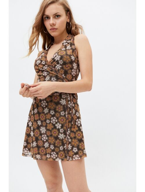 Urban outfitters UO Ken Collared Wrap Mini Dress