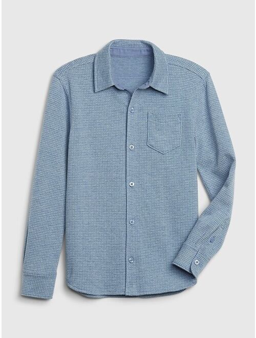 GAP Kids Button-Up Long Sleeve Shirt