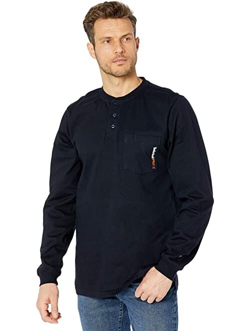 Timberland PRO FR Cotton Core Long Sleeve Henley with Pocket