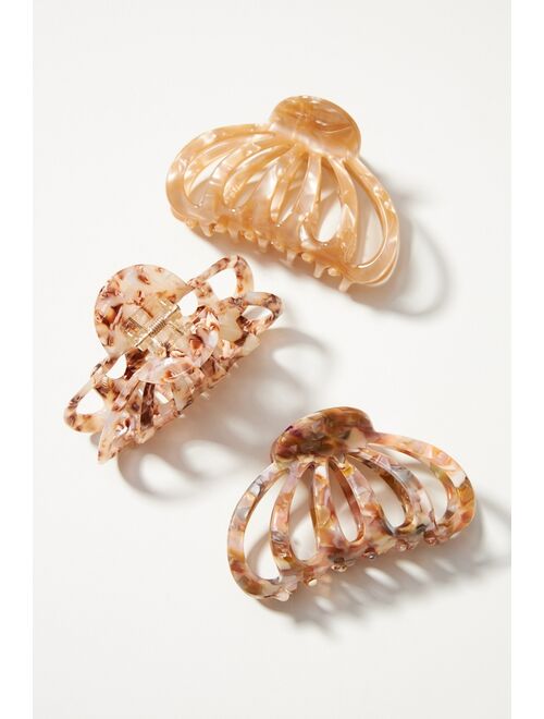 Anthropologie Aimee Claw Hair Clip Set