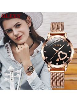 Fashion Women Watches with Mesh Bracelet Top Brand Casual Luxury Dress Waterproof Wristwatch for Lady zegarek damski 5189