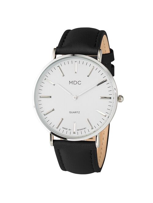 MDC Women Watches Top Brand Luxury Minimalist Ladies Watch Men Silver Black Leather Watches for Men Clock Relojes Para Mujer
