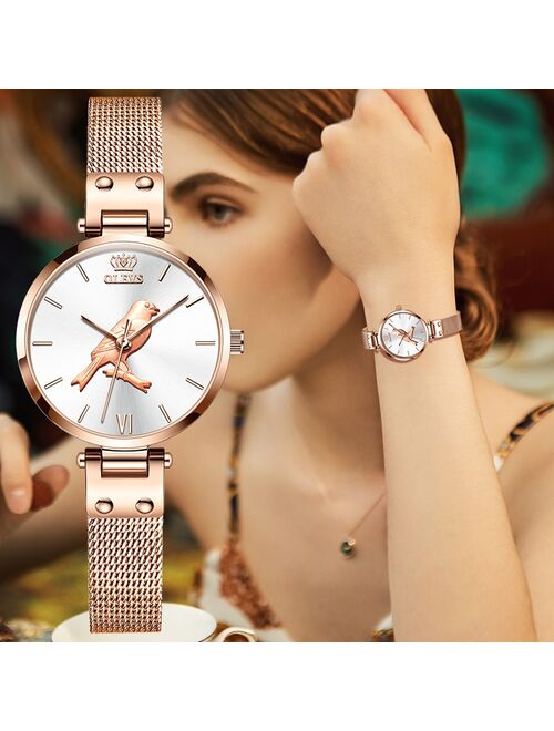 The new!OLEVS bird ultra thin waterproof ladies watch, birthday valentine gift watch ladies trend simple quartz watches6890