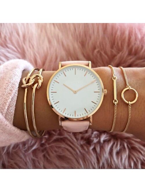 Luxury Fashion Watch Women Leather Watch Ladies Simple Quartz Bracelet Wrist Watch Women's Clock Zegarek Damski 2020 Reloj
