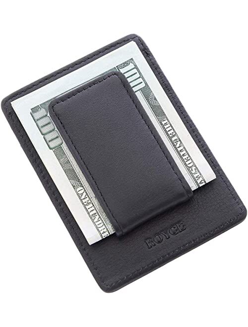 ROYCE New York Leather Magnetic Money Clip Wallet