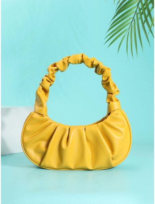 Shein Ruched Baguette Bag