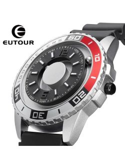 EUTOUR New innovative magnetic metal multi-function men's watch fashion sports quartz watch simple strap pilot