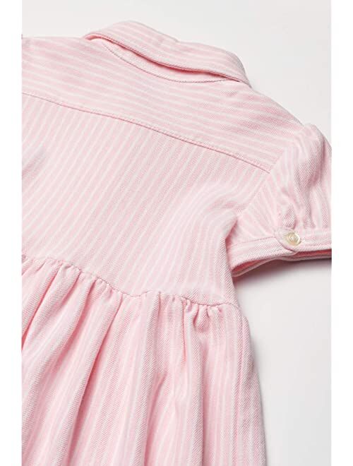 Polo Ralph Lauren Striped Knit Oxford Dress (Infant)