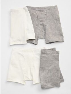 Kids Solid Boxer Briefs (4-Pack)